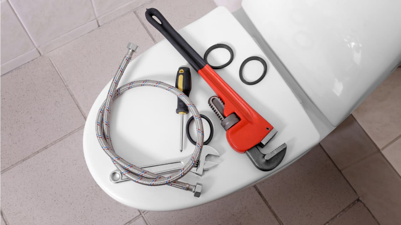 Toilet and tools