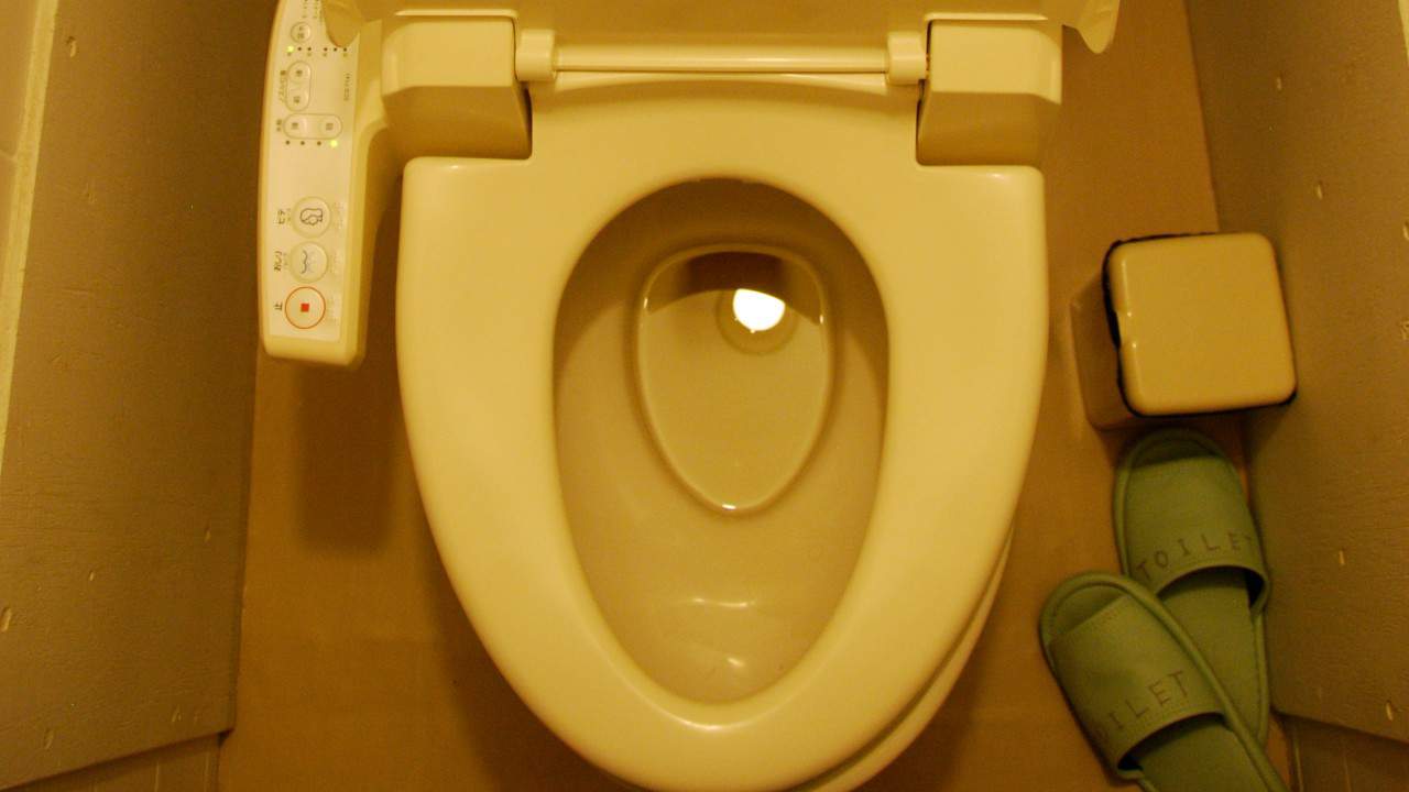 Toilet with a heated seat