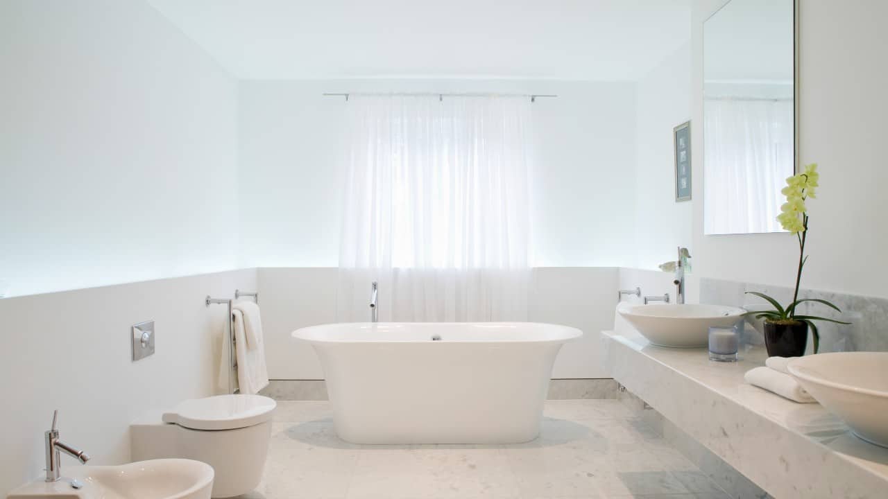 Beautiful white bathroom